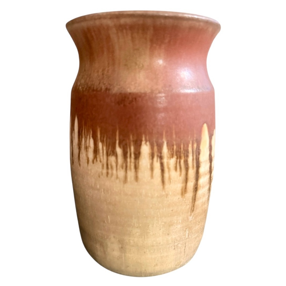 Vintage 1980’s Handmade Pottery Vase Signed by Jack Hering North Carolina, OOAK